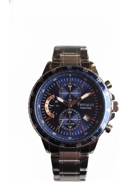 Erkek Kol Saati Mavi Renk, Mavi Kadran - Şık Metal Kordon, 2 Yıl Garantili