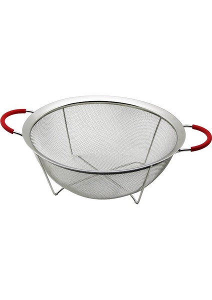 22CM Tel Sepet Metal Süzgeç Silikon Kılıflı Kulp Metal Çerçeve - Ayak (4940)
