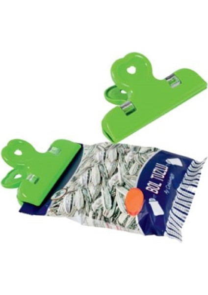 2&apos;li Pratik Torba Paket ve Poşet Kapatıcı Kilitli Klips Mandal (4940) fırsatları