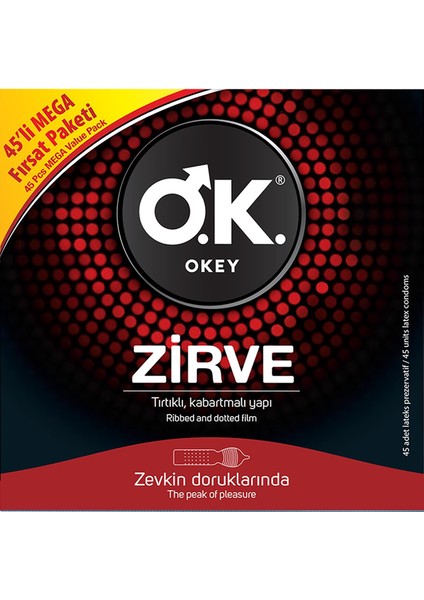 Okey Zirve Prezervatif 45'li modelleri