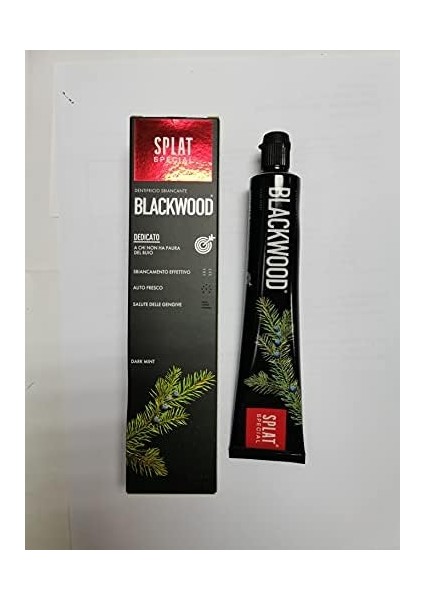 Splat #mc Blackwood Özel Seri Diş Macunu 75ML -Florür Içermez, Vegan Dostu, Plak Oluşumlarını Kaldırır ve Oluşmasını Önler, Aktif Kömür - Kokuyu Emer ve Lekeyi Giderir