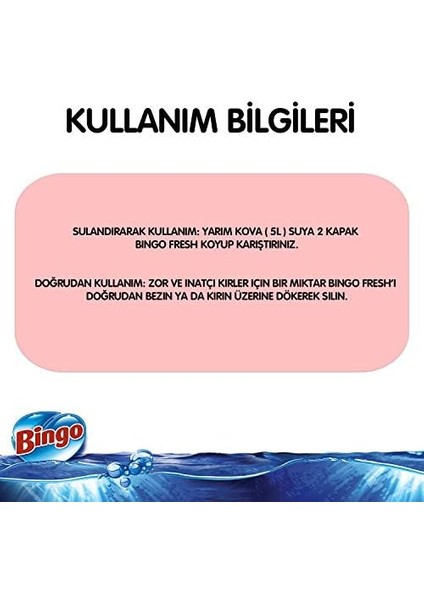 Bingo Fresh Yüzey Temizleyici, Lovely, 2,5 Lt