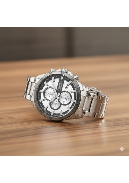 Erkek Kol Saati Gümüş Renk, Metalik Kadran - Şık Metal Kordon, 2 Yıl Garantili fiyatları