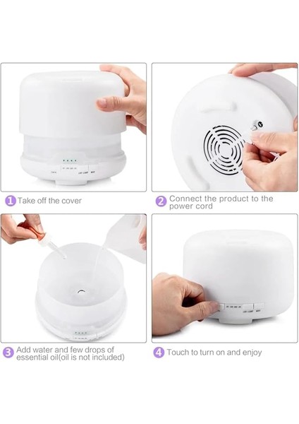 ml Uzaktan Kumandalı 7 Renk Ledli Ultrasonik Hava Nemlendirici Aromaterapi Uçucu Yağ Difüzörü modelleri