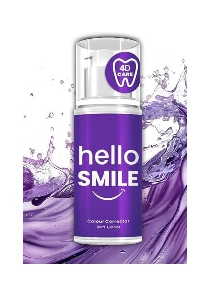 Hello Smile Anında Beyazlatıcı Diş Jeli, Plak ve Leke Karşıtı, Ferah Nefes & Günlük Ağız Bakımı, 50 ml (50 Ml, Mor Renk) modelleri