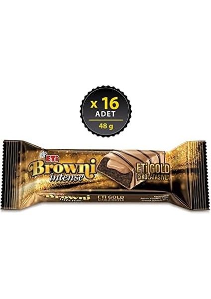 Eti Browni Intense Gold Çikolatalı Kek 48 G x 16 Adet fiyatları