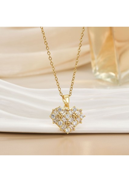 Yeni Kolye Kadın Dönebilen Çiçek Titanyum Çelik Niş Tasarım Duygusu Basit Moda Trendi Yüz Mizaç Köprücük Kemiği Zincir Takı (Yurt Dışından)