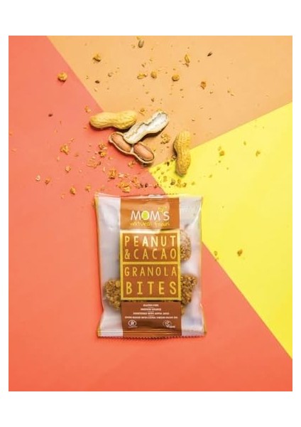 Mom's 12'li Glutensiz Yer Fıstık & Kakao Granola Bites (12 x 40G) modelleri