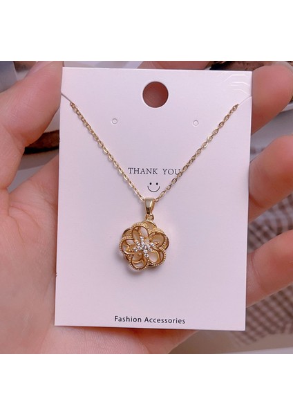 Yeni Titanyum Çelik Köprücük Kemiği Zinciri Dönen Kolye Kolye Kadın Yüz Aksesuarlı (Yurt Dışından)