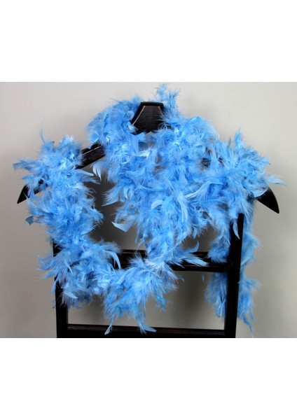 Bebek Mavisi Kabarık Tüylü Otriş Boa Dekorasyon Tüy 180 cm (4940) fiyatları