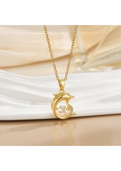 Yeni Basit Titanyum Çelik Kolye Kadın 18K Gül Altın Dört Yapraklı Yonca Kolye Ins Gelgit Net Kırmızı Patlama Modelleri Köprücük Kemiği Zinciri (Yurt Dışından)