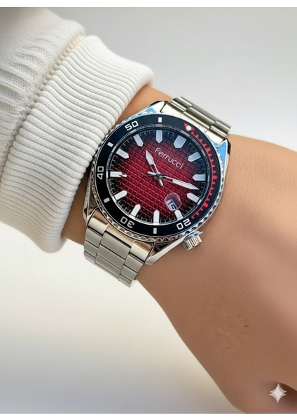 Erkek Kol Saati Gümüş ve Siyah Renk, Siyah Kadran - Şık Metal Kordon, 2 Yıl Garantili modelleri