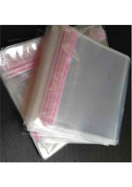 100 Adet (35X50) Jelatin Bantlı Yapışkanlı Naylon Poşet