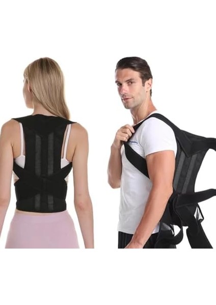 Okavango Dik Duruş Korsesi, Dik Duruş Desteği, Kamburluk Önleyici Destekleyici Korse Unisex Korse, Dik Durmayı Sağlayan Sırt Korsesi