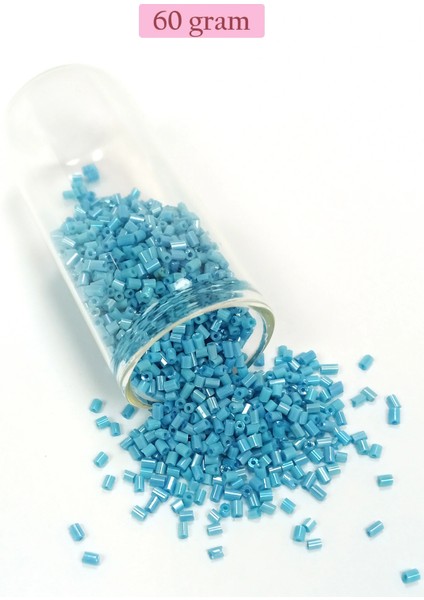 Kesme Cam Boncuk 2mm - 60 Gram - Camgöbeği Mavi - BNC395