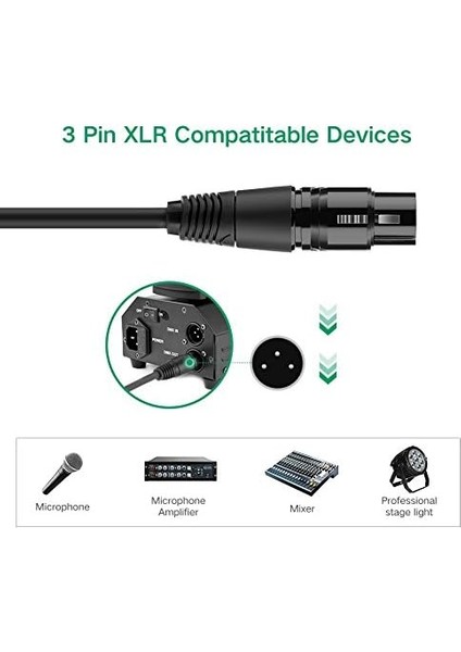 6.5mm To Xlr Dişi Mikrofon Ses Bağlantı Kablosu 5 Metre fiyatları