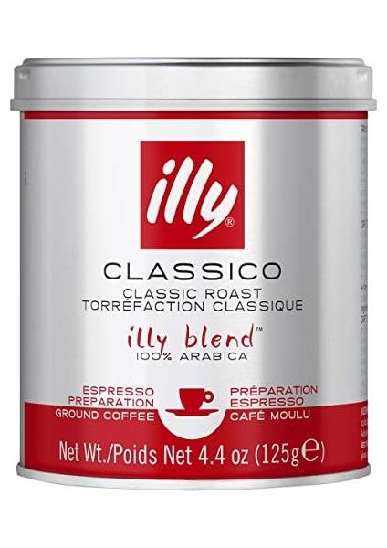 Illy Classic Roast Ground Coffee, 125G modelleri