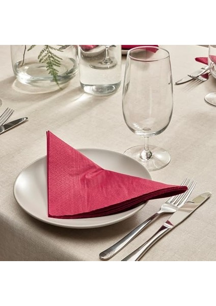 Ikea Fantastısk Kağıt Peçete, 40X40 Cm, Koyu Kırmızı