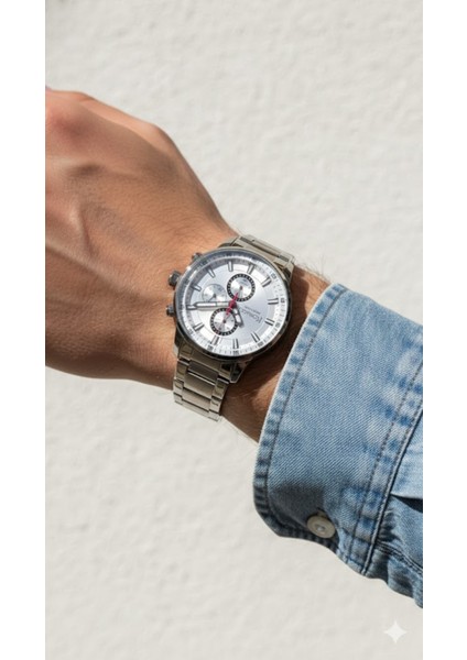 Erkek Kol Saati Gümüş Renk, Metalik Kadran - Şık Metal Kordon, 2 Yıl Garantili modelleri