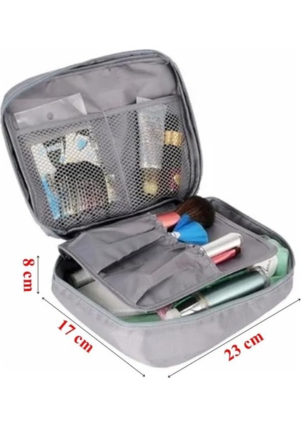 Ecoform Su Geçirmez Organizer Seyahat Kozmetik Makyaj Çantası Gri fiyatları