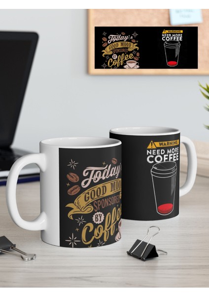'need More Coffee' Baskılı Porselen Kupa Bardak