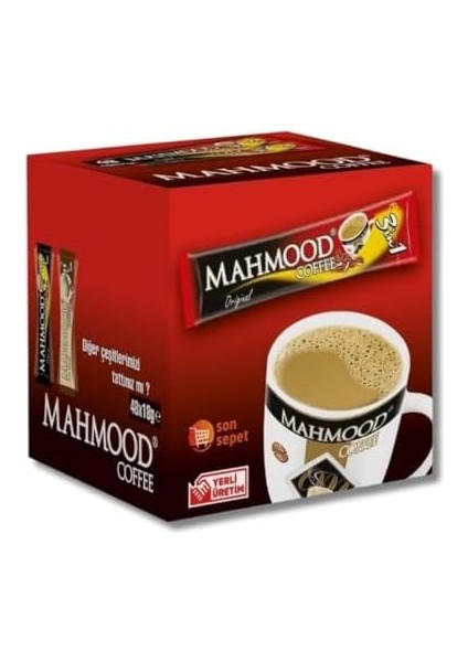 Mahmood Coffee 3ü1 Arada Hazır Kahve 48 Adet x 18 Gram modelleri