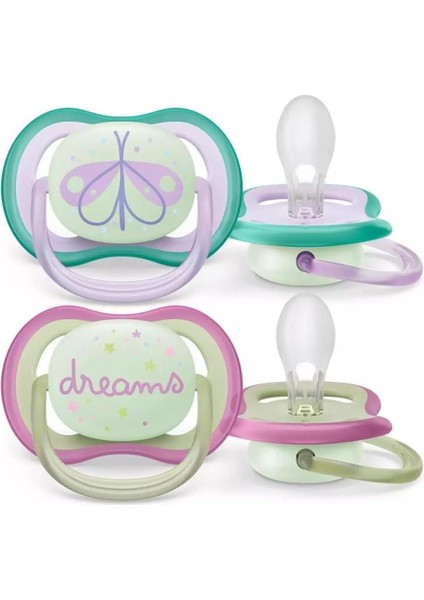 Philips Avent Ultra Air Night Karanlıkta Parlar Gece Emziği 0-6 Ay Kız SCF376/19 fiyatları