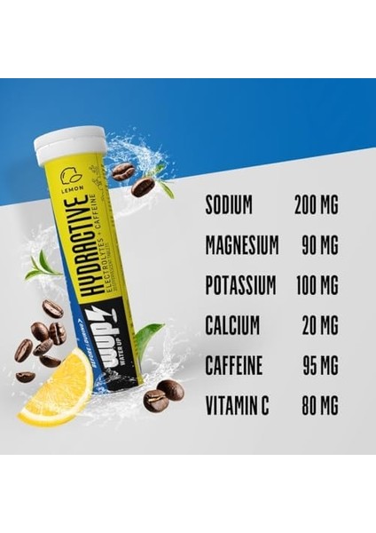 Wup Hydractive Elektrolit, Kafeinli Limonlu 2X20 Efervesan Tablet fiyatları