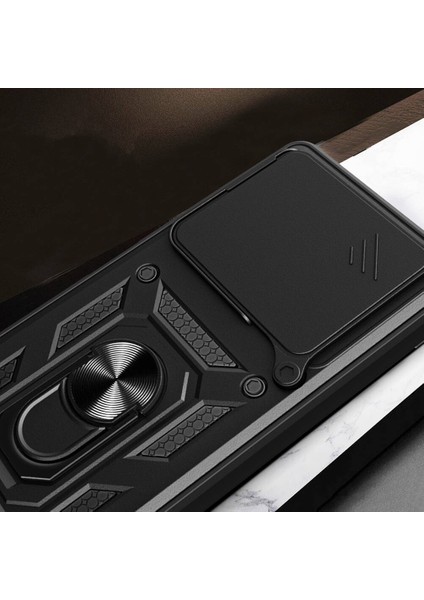 Xiaomi Redmi 13 4g Kılıf Magnetik Standlı Kamera Korumalı Sürgülü Kapak