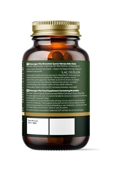 Naturagen Vity Bromelain 60 Kapsül