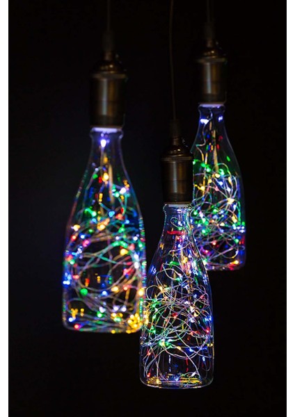 Pilli Renkli Peri LED Işık Dekoratif Aydınlatma 5 Metre Rgb LED (4940) modelleri