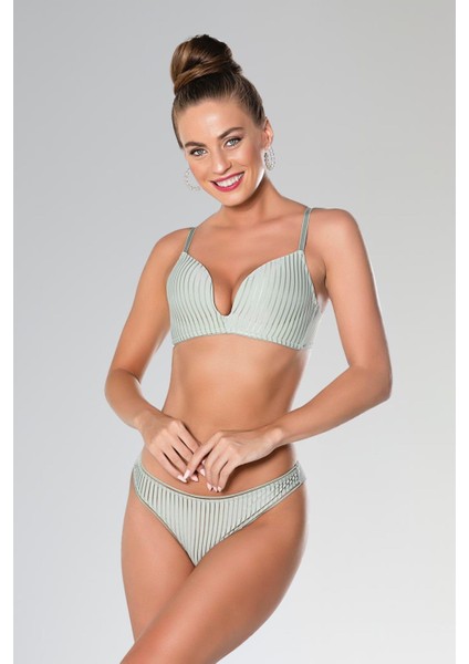 Mint Yeşili Dekolte Sütyen ve Külot Takım