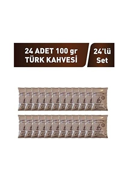 Nish Türk Kahvesi 24'lü Set (100 gr x 24 Adet) fiyatları
