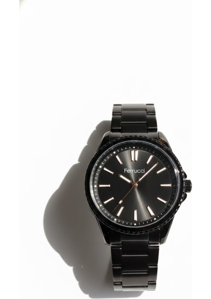 Erkek Kol Saati Siyah Renk, Siyah Kadran - Şık Metal Kordon, 2 Yıl Garantili