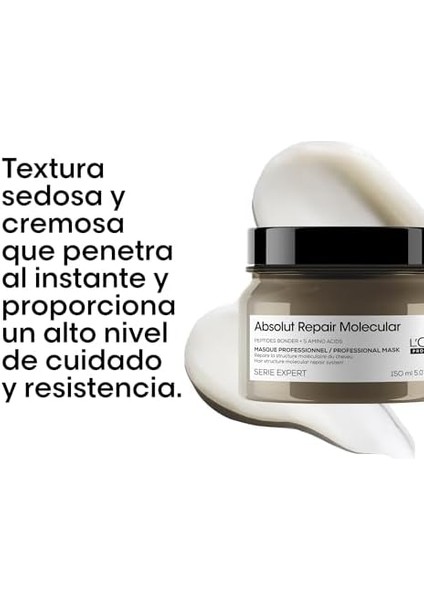 L'oréal Professionnel Paris Serie Expert Absolut Repair Molecular Yıpranmış Saçlar Için Durulanmayan Maske 150 Mililitre
