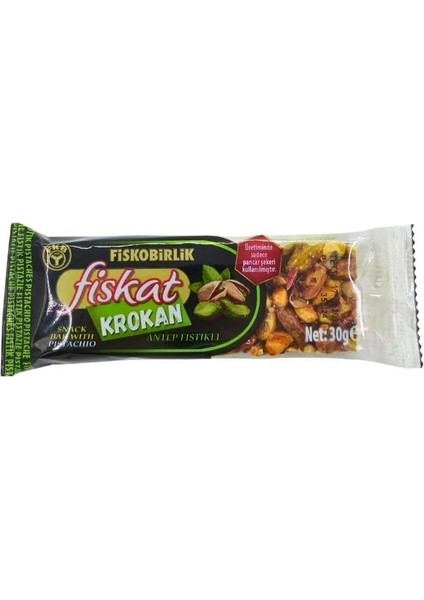 Fiskobirlik Fiskat Antep Fıstıklı Krokan 30 Gram