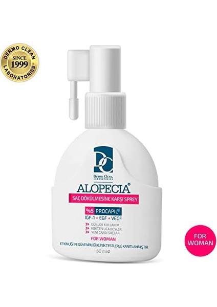 Alopecia Kadın Deri Spreyi 60 ml modelleri