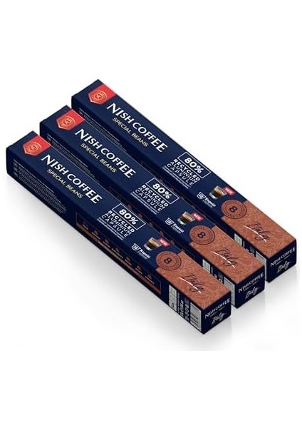 Nish Kahve Kapsül Kahve 7 Italy 3'lü Set Nespresso Uyumlu 30 Adet modelleri