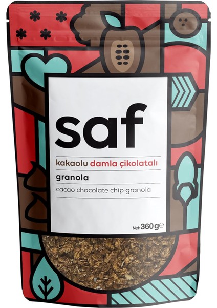 Saf Kakaolu & Damla Çikolatalı Granola 360GR
