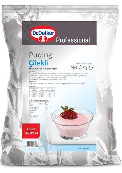 Dr. Oetker Çilekli Puding 3 kg fiyatları