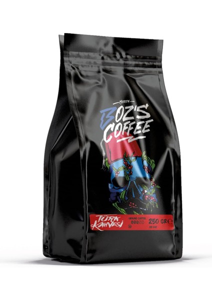 Meryem Boz's Coffee Ince Öğütülmüş Türk Kahvesi, Orta KAVRULMUŞ,%100 Arabica, Kremamsı Doku, 250 G