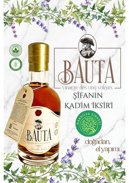 Bauta Vinaigre Des Cinq Voleurs (Beş Hırsızlar Marsilya Sirkesi) Cam Şişe 200ML fiyatları