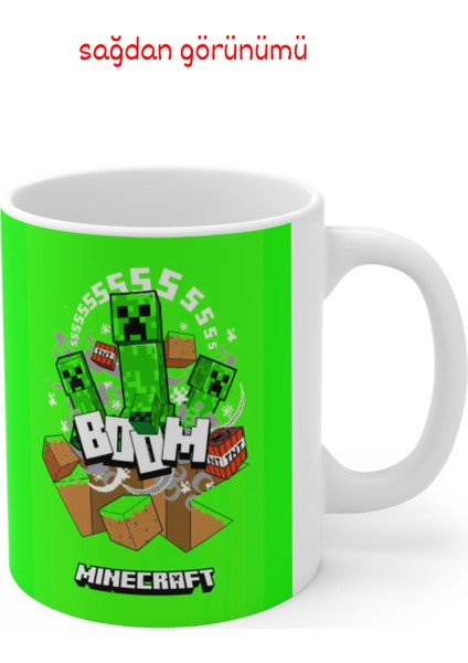 Mine-Craft "boom" Baskılı Canlı Renkli, Porselen, Kupa Bardak fiyatları