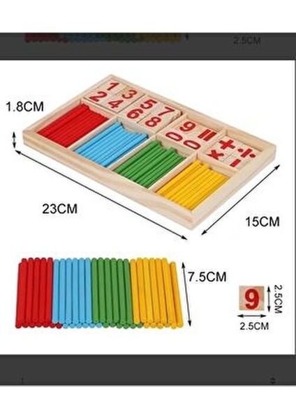 Pasajdanal Matematik Oyun Çubukları Eğitici Ahşap Set 6+ Yaş Erkek Çocuklar İçin