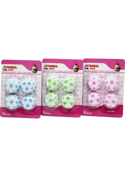 Mini Muffin Kağıt Kek Kapsülü - Paket Içinde 60 Adet Vardır (4940)