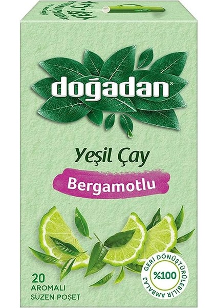 Doğadan Bergamot Aromalı Yeşil Çay fiyatları
