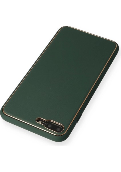 Iphone 7 Kılıf Coco Deri Silikon Kapak - Yeşil modelleri