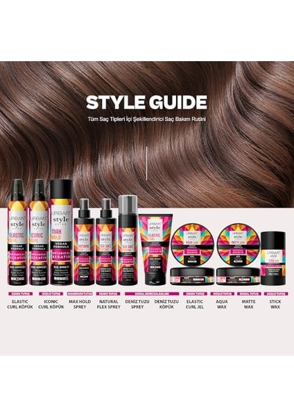 Urban Care Style Guide Deniz Tuzu Doğal Dalga Sağlayan Şekillendirici Saç Köpüğü 200 Ml- Vegan