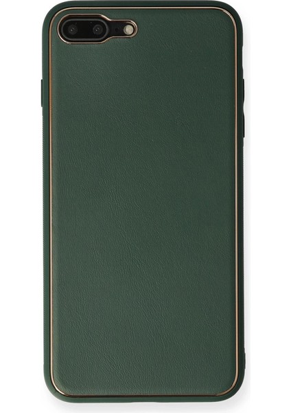 Iphone 8 Kılıf Coco Deri Silikon Kapak - Yeşil