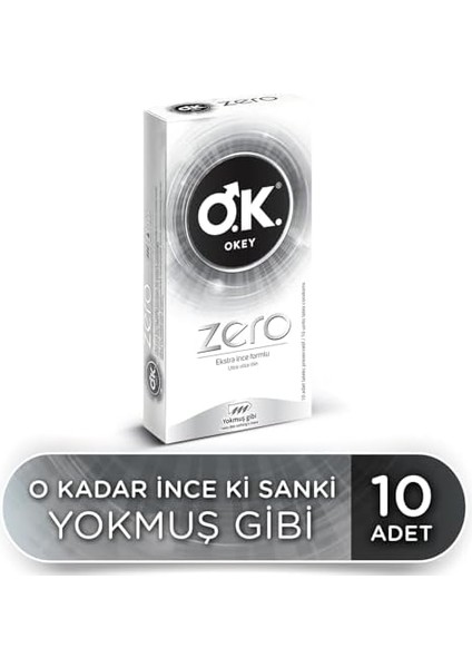 Okey Zero Prezervatif 10 Adet